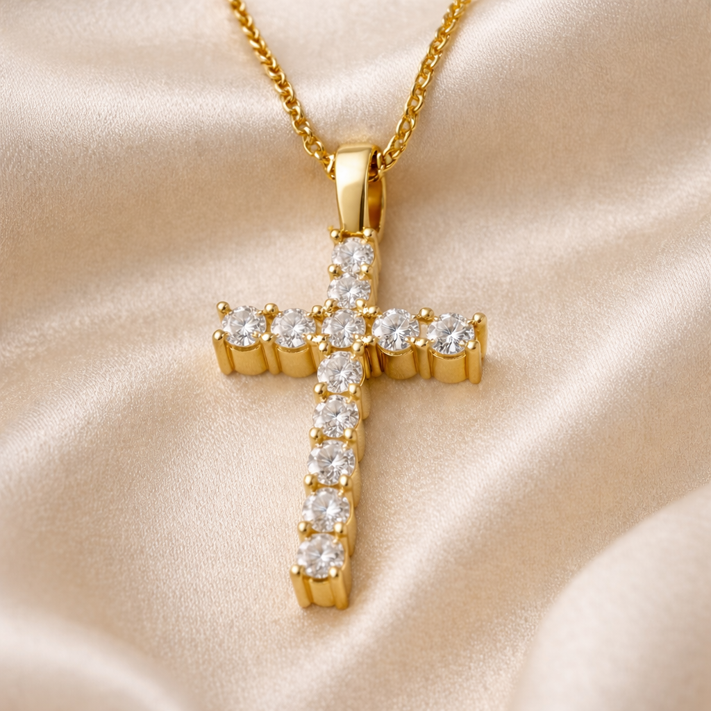 Diamond Cross Pendant Necklace