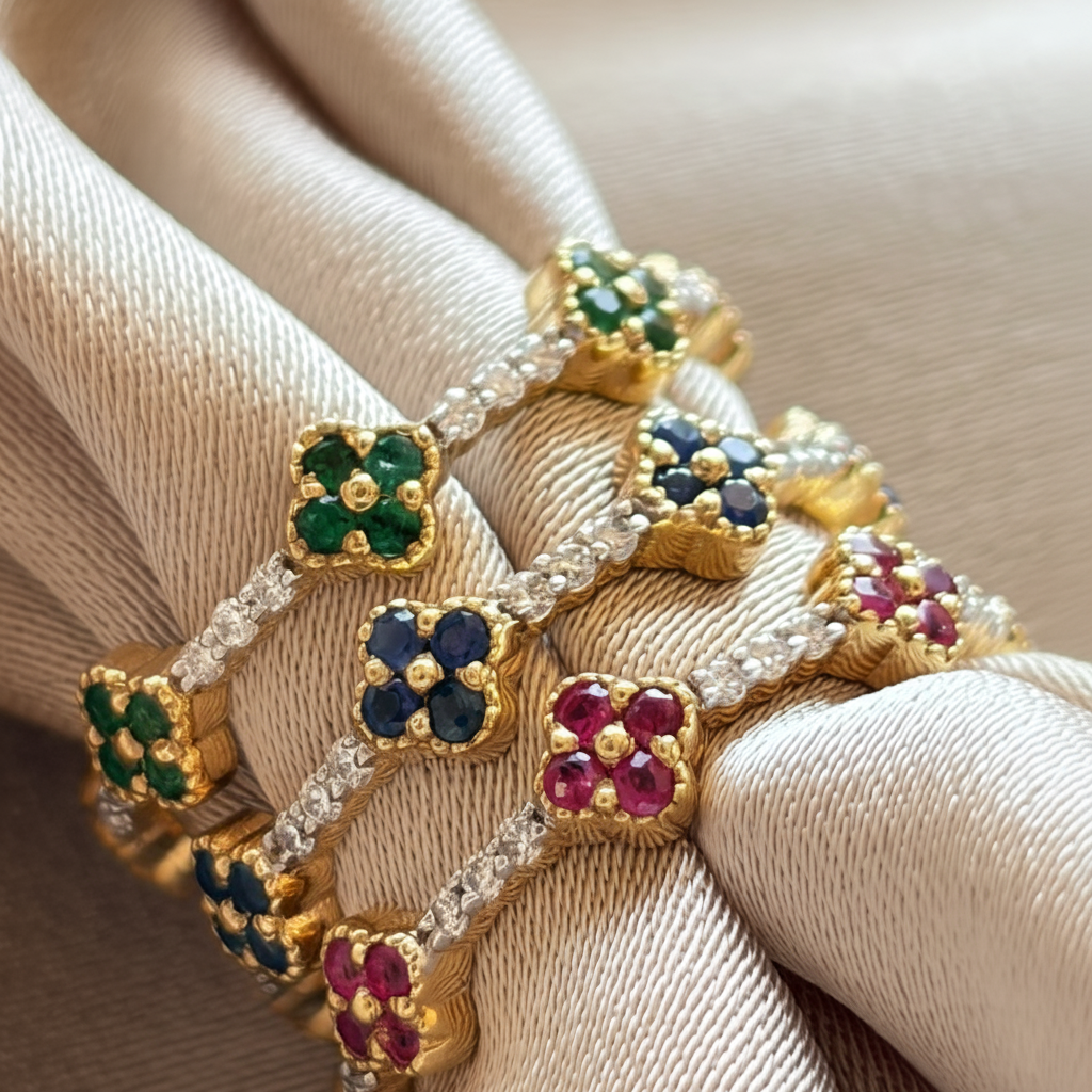 Floral Gemstone Rings 1:1