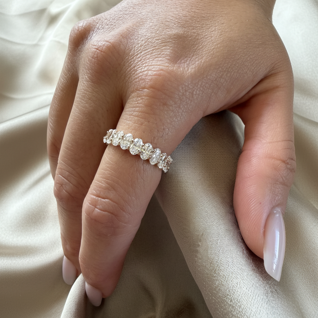 Oval Diamond Eternity Band - 1:1