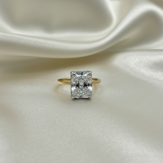 Ring on Ivory Silk Backdrop